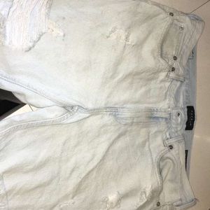 light sky blue short jeans